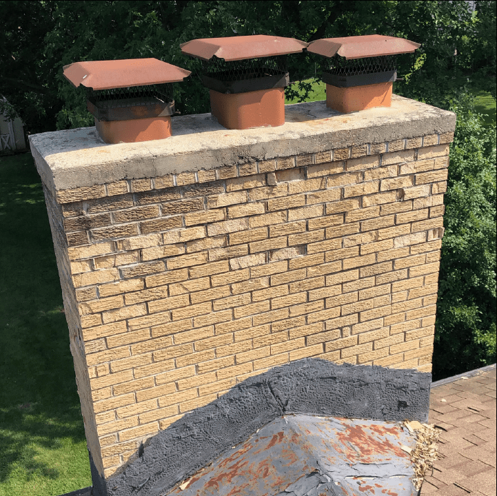 chicago chimney repair - spalling bricks