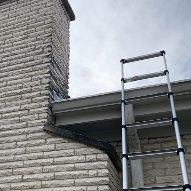 chimney inspection - ladder safety